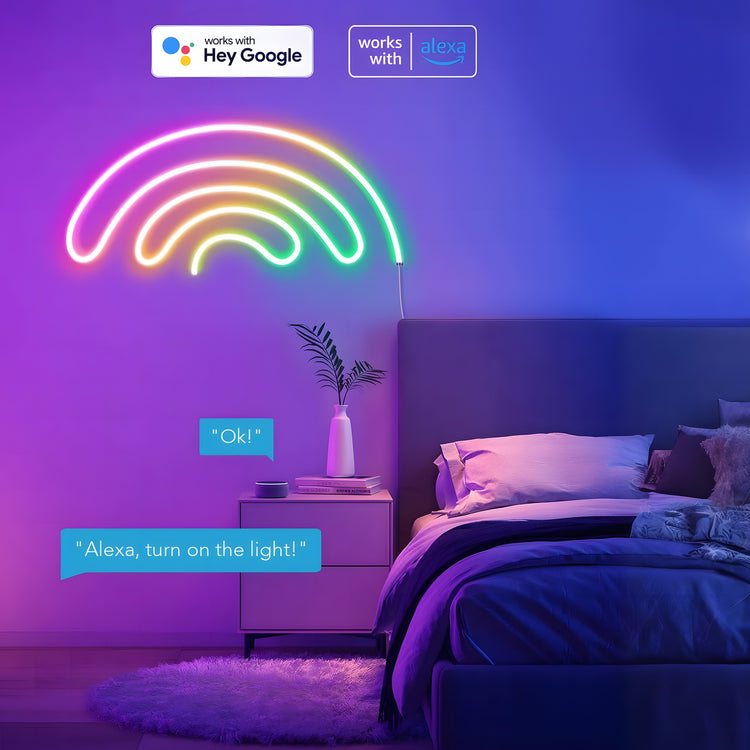 SMART NEON STRIP LIGHT with Voice Activated
