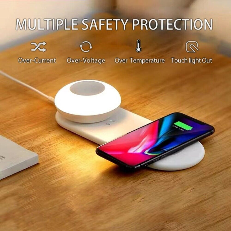 2-In-1 LED Bedside Lamp With Wireless Charger